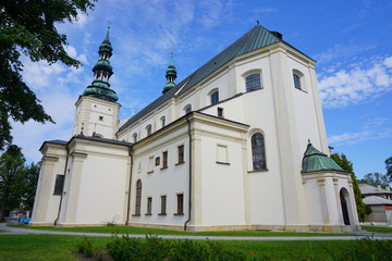 Fototapeta na wymiar Cathedral church in city of Lowicz, Poland 