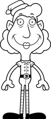 Cartoon Christmas Elf Smiling