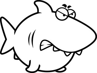 Angry Cartoon Shark