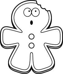 Cartoon Gingerbread Man Bite