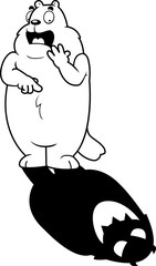 Cartoon Groundhog Shadow
