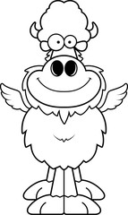 Smiling Cartoon Buffalo Wings