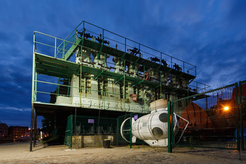 Naklejka premium Engine of ship outdoors