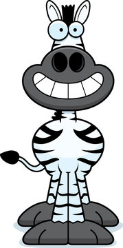 Happy Cartoon Zebra