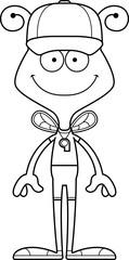 Cartoon Smiling Coach Bee