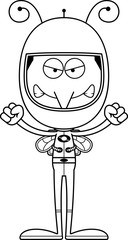 Cartoon Angry Astronaut Mosquito