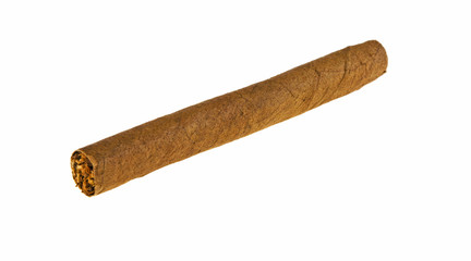 Cigarillo on white background