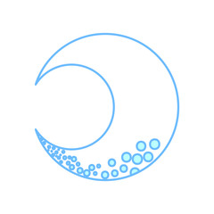 cute moon isolated icon
