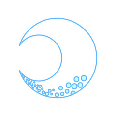 Fototapeta premium cute moon isolated icon