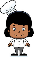 Cartoon Smiling Chef Girl