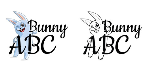 Funny cartoon bunny or rabbit