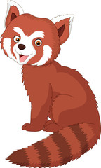 Fototapeta premium Cartoon red panda