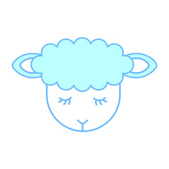 Cute lamb character icon