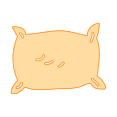 pillow silhouette isolated icon