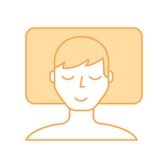 Sleeping man avatar icon