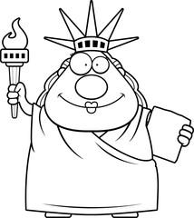 Happy Cartoon Statue of Liberty