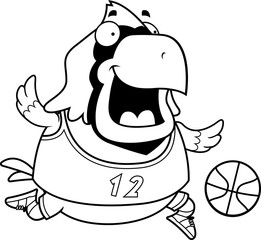 Cartoon Cardinal Basketball