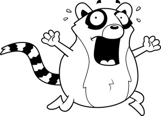 Cartoon Lemur Panic