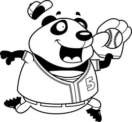 Cartoon Panda Baseball