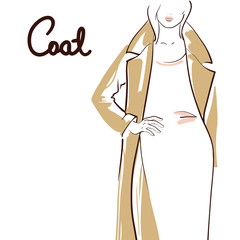 Beautiful woman wearing a coat.