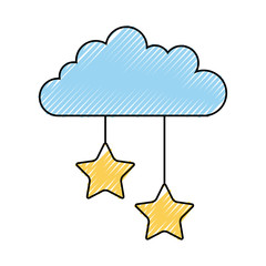 cloud sky with stars