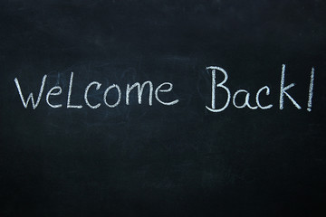 Obraz premium Words written in chalk on blackboard