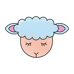 Cute lamb character icon