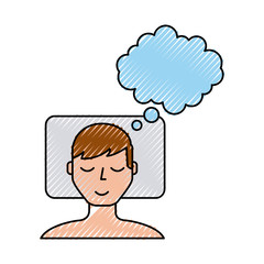 Sleeping man avatar icon