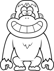 Cartoon Orangutan Grin