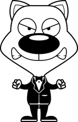 Cartoon Angry Groom Kitten