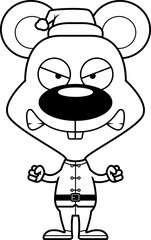 Cartoon Angry Xmas Elf Mouse