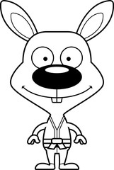 Cartoon Smiling Karate Bunny