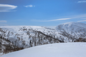 Fototapeta premium Mountain snow hokkaido