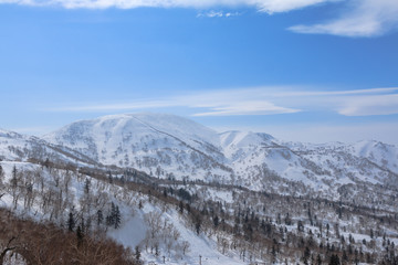Fototapeta na wymiar Mountain snow hokkaido