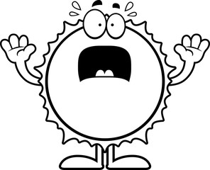 Scared Cartoon Sun