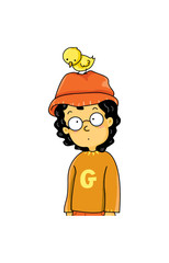 Cartoon Guy with Glasses