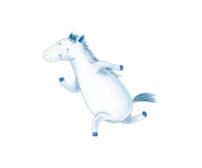 Fototapeta na wymiar Cartoon Horse running