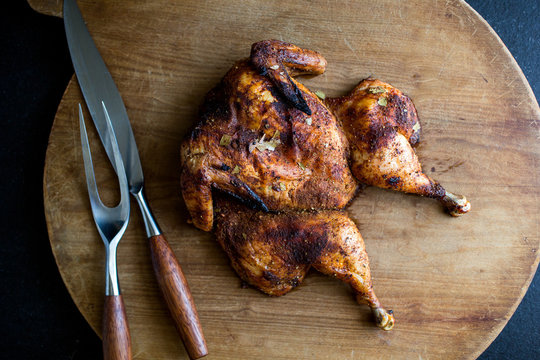Roasted Spatchcocked Chicken