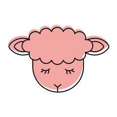 Cute lamb character icon