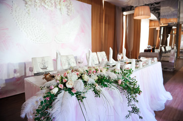 wedding banquet in a restaurant