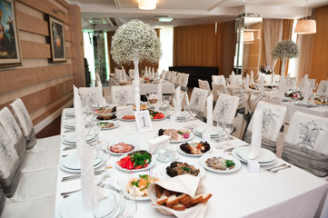 wedding banquet in a restaurant