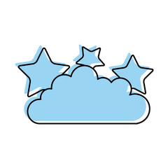 cloud sky with stars