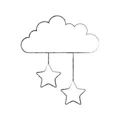 cloud sky with stars