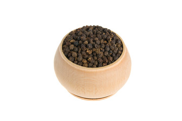Black pepper on a white background