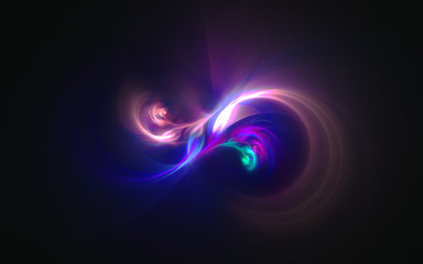 3D rendering abstract fractal light background