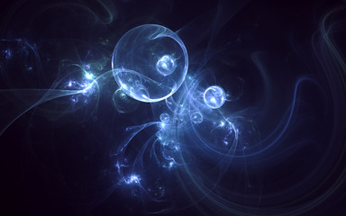 Obraz premium 3D rendering abstract fractal light background