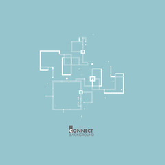Abstract architectural plan with simple elements. Vector modern background