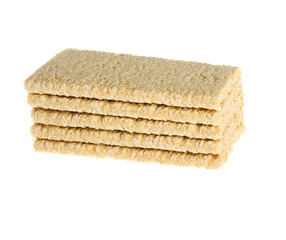Crispbread on white background