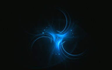 3D rendering abstract fractal light background