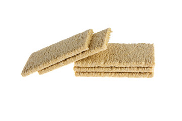 Crispbread on white background